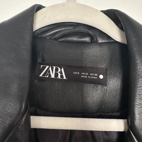 Zara France Faux Leather Jacket, Size S - Picture 4 of 6